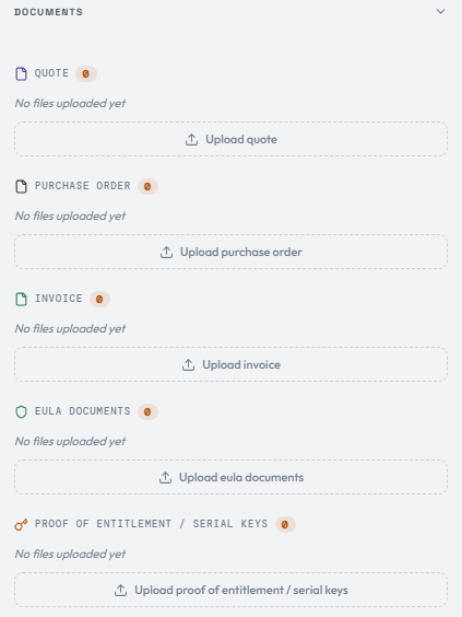 Documents section